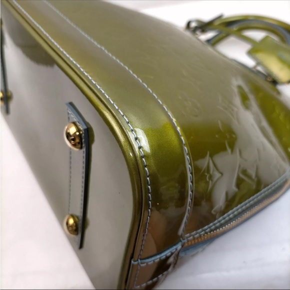 Authentic Louis Vuitton Vernis Alma Bag PM size Green - Picture 7 of 15